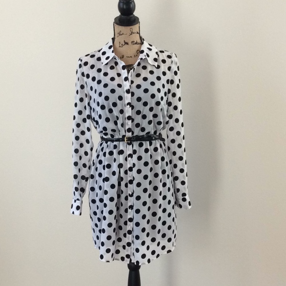 Hi-low polka dot dress